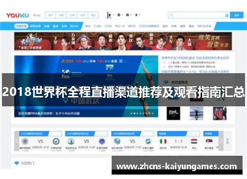 2018世界杯全程直播渠道推荐及观看指南汇总